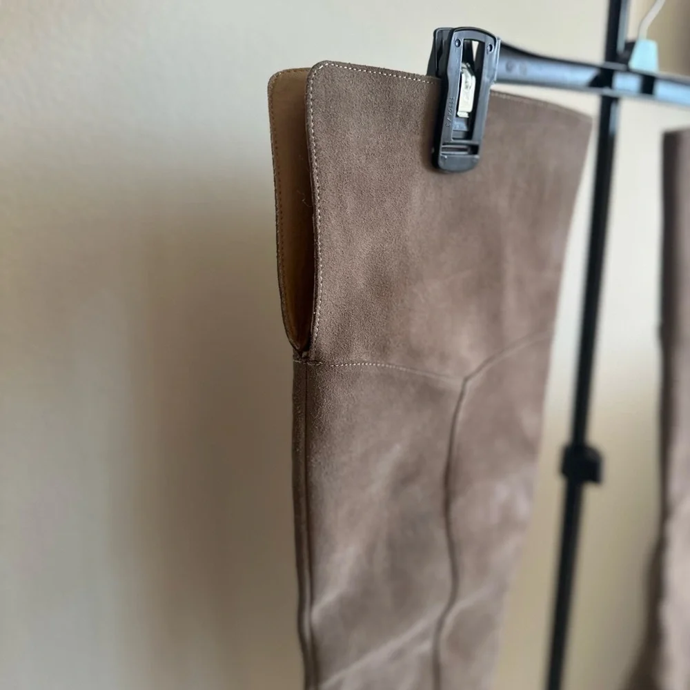 Crown Vintage Emira Over The Knee Boots in Taupe